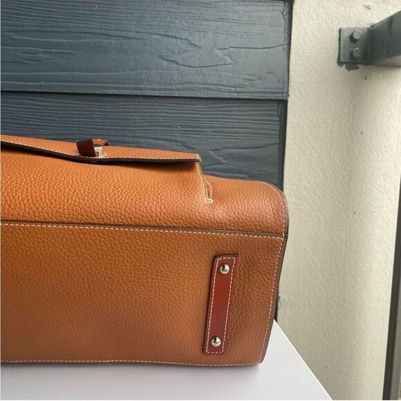 DOONEY & BOURKE British Tan Bag Florentine Cambridge Leather Tote Handbag - Picture 3 of 10